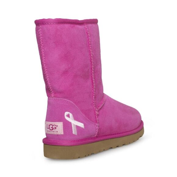 NWOB UGG Cancer Awareness Classic Short Raspberry Pink Boots - Picture 4 of 16